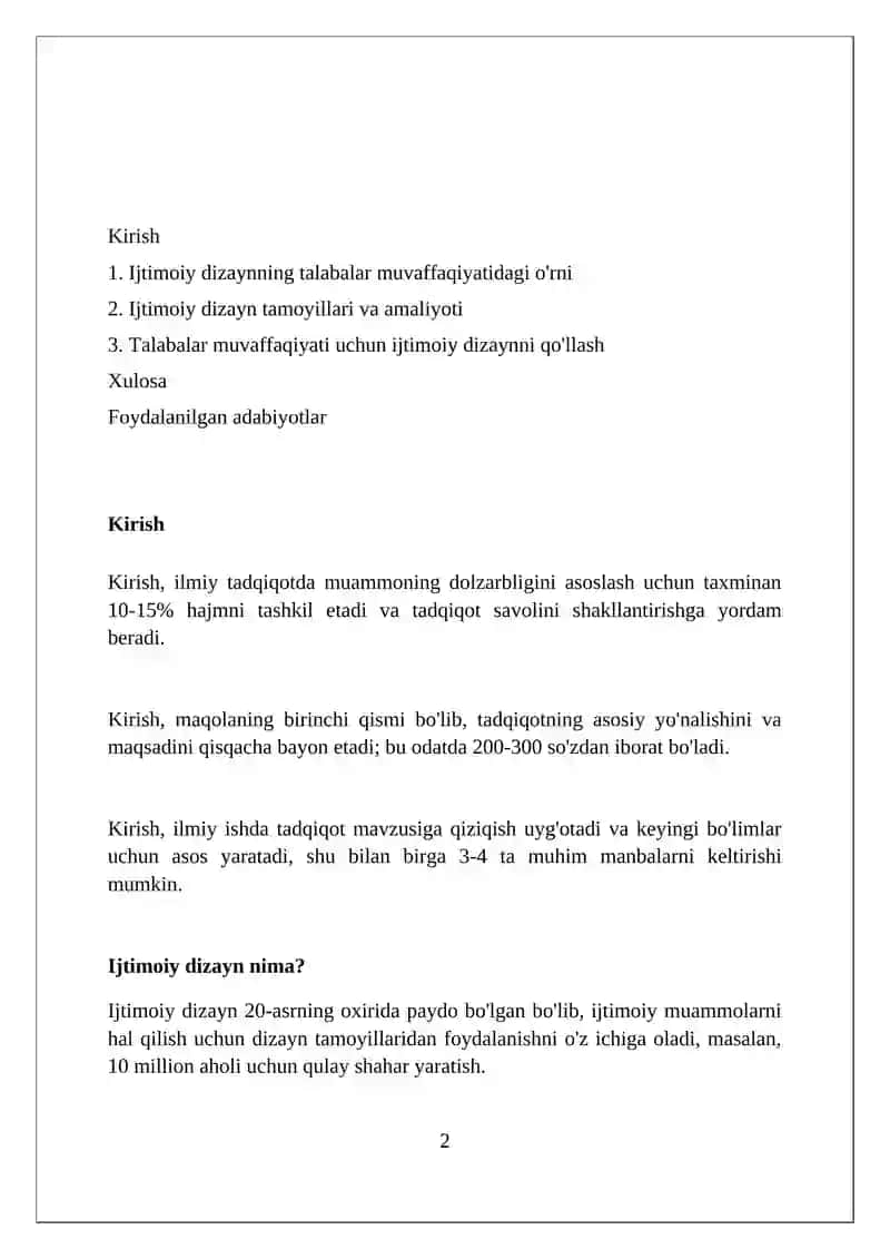 Ijtimoiy dizaynning ahamiyati 2