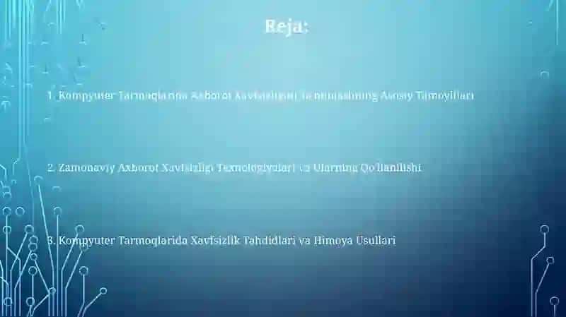 Kompyuter Tarmoqlarida Axborot Xavfsizligini Ta'minlash 2