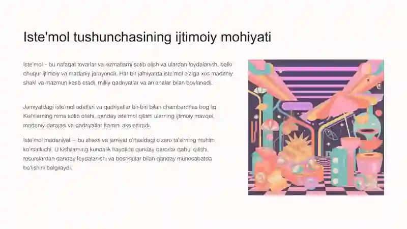 Iste'mol va iste'mol madaniyatining ijtimoiy asoslari 2