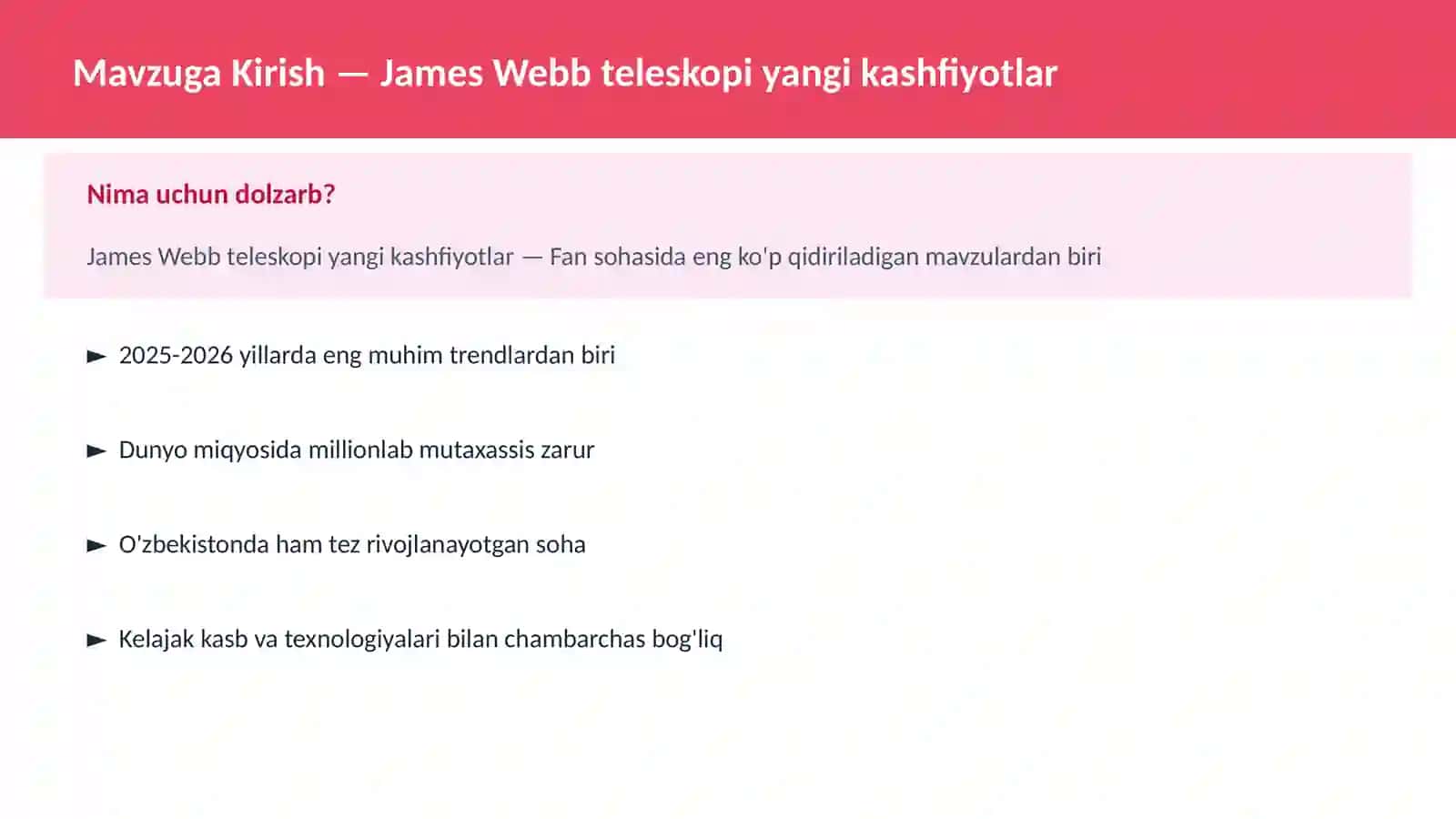James Webb teleskopi yangi kashfiyotlar 2
