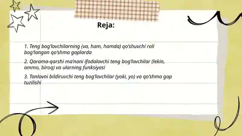 Teng bogʻlovchilar 2