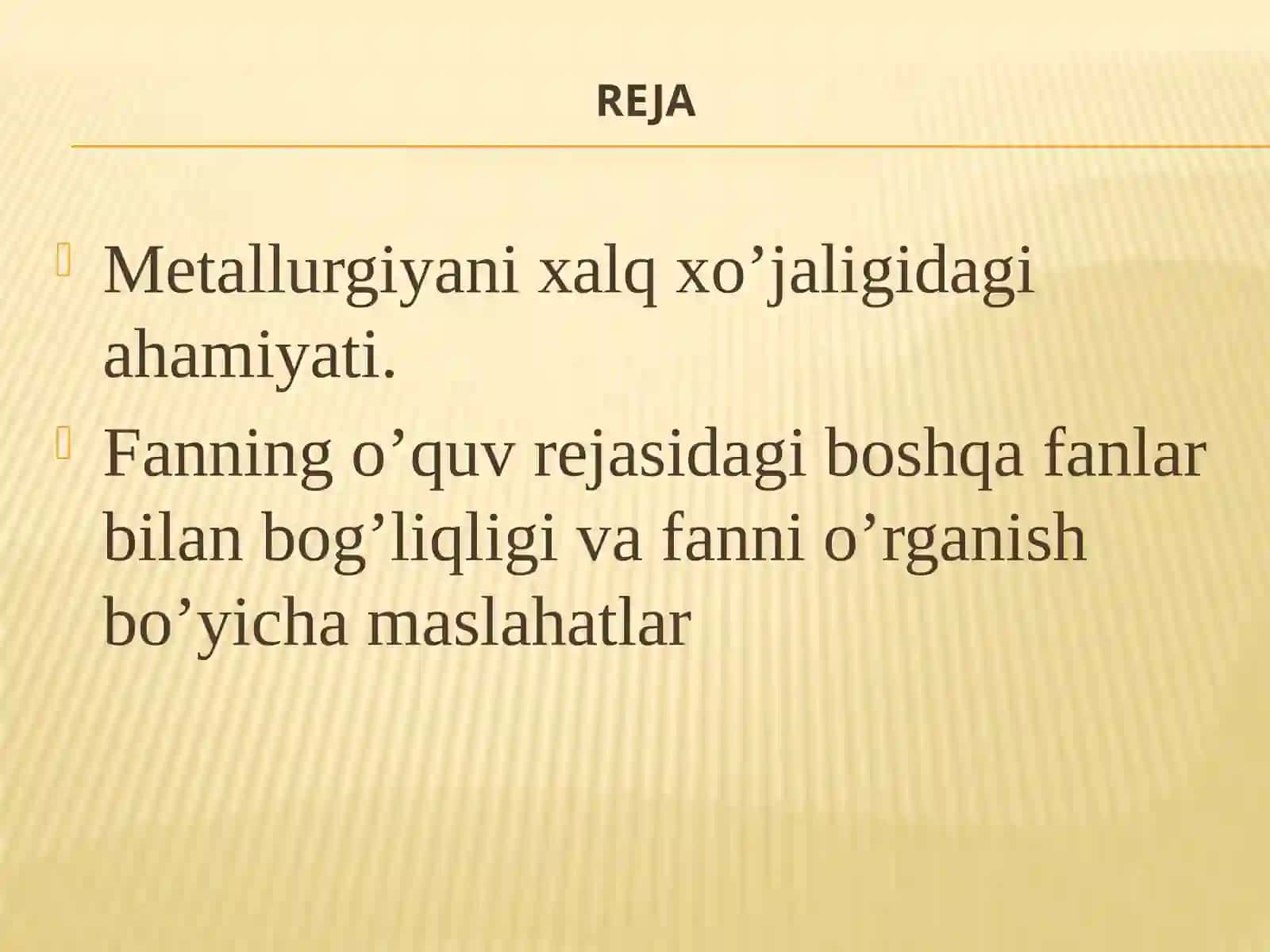 Metallurgiyaga kirish 2