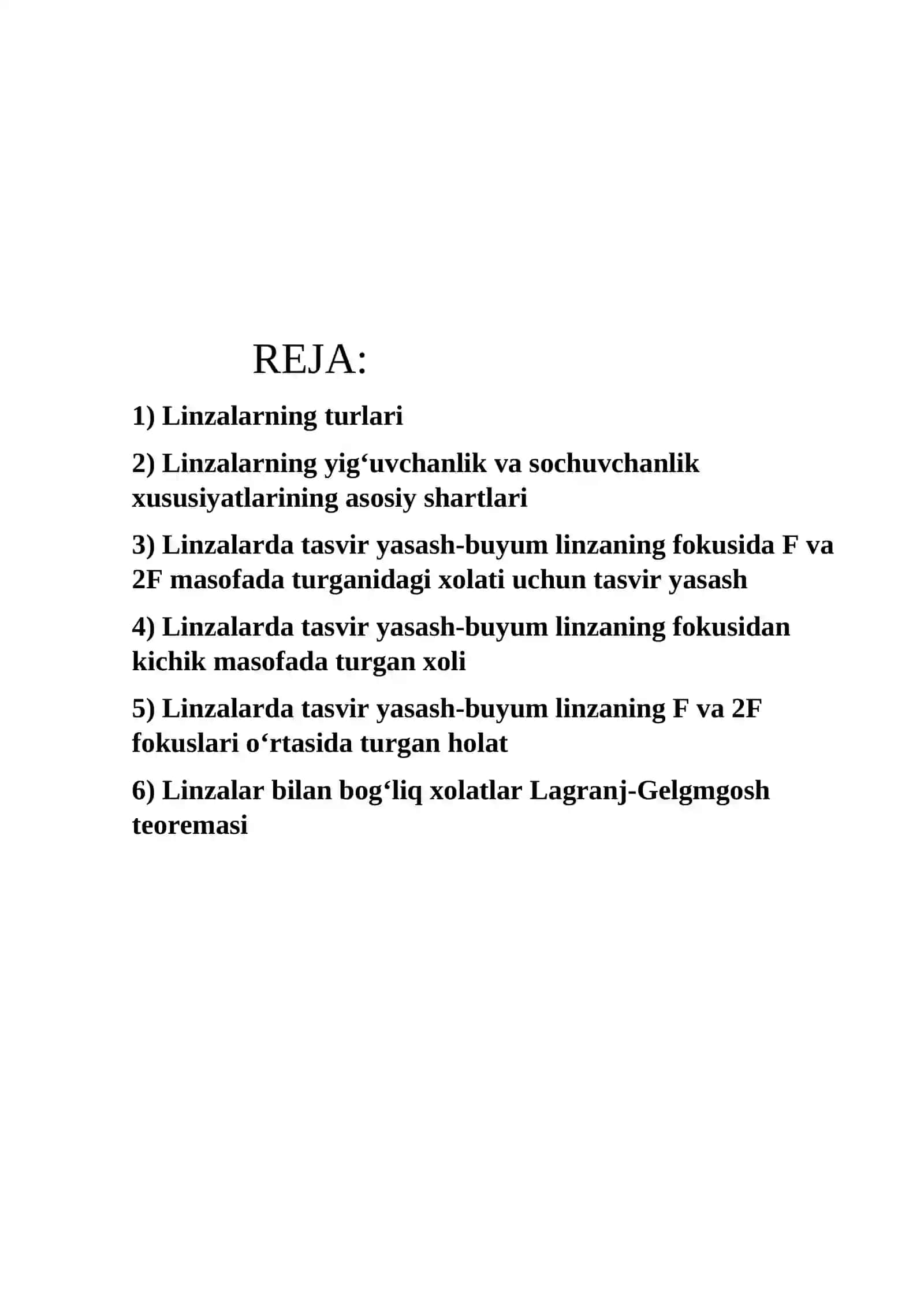 Linzalarning turlari 2