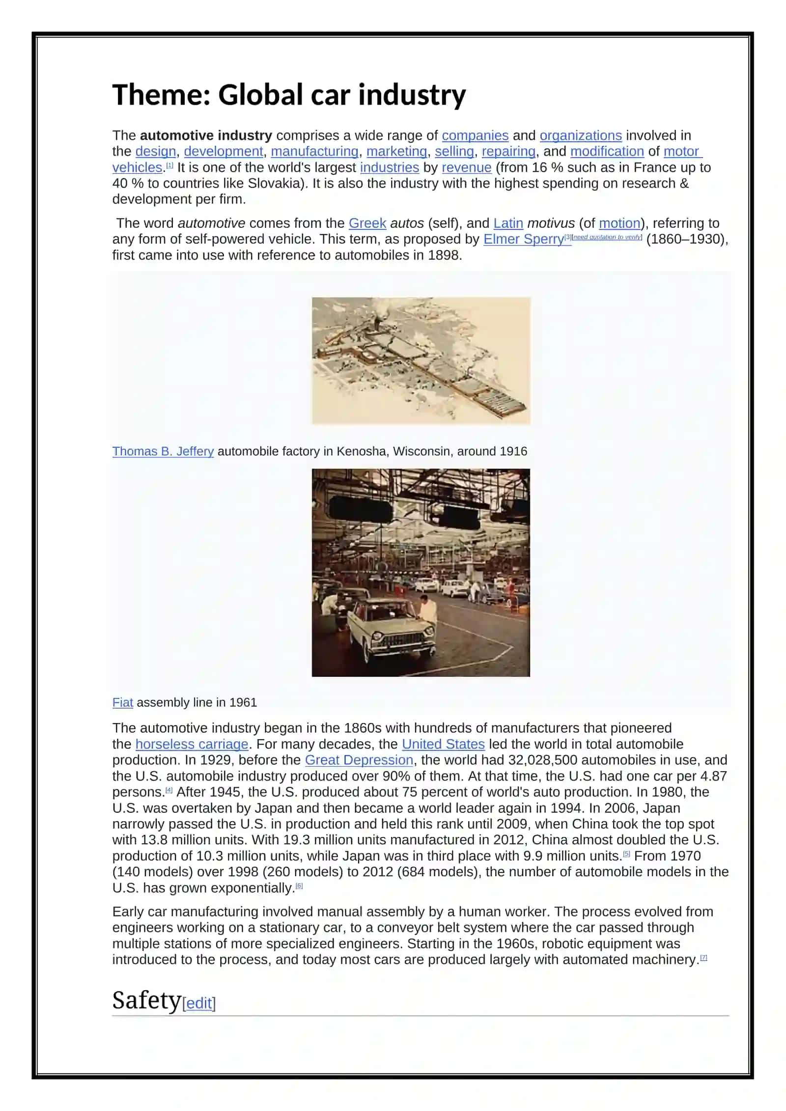 Global car industry 2