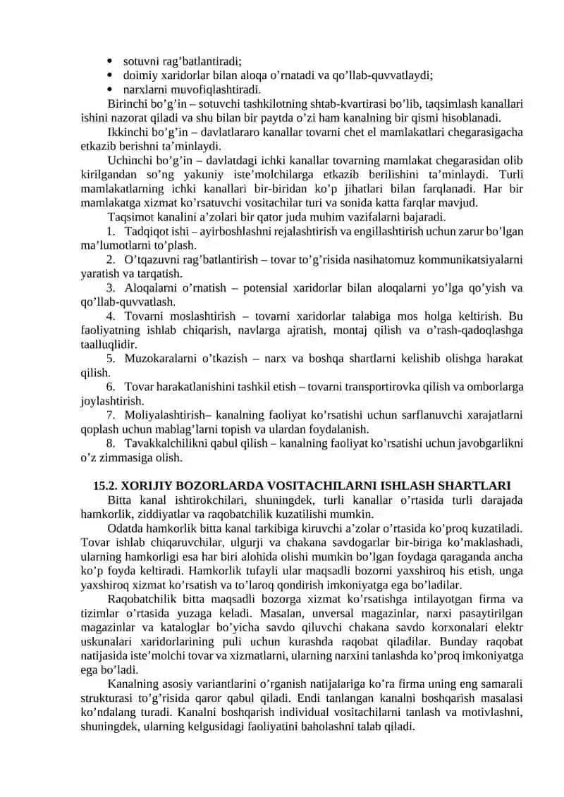 Taqsimlash kanallari 2