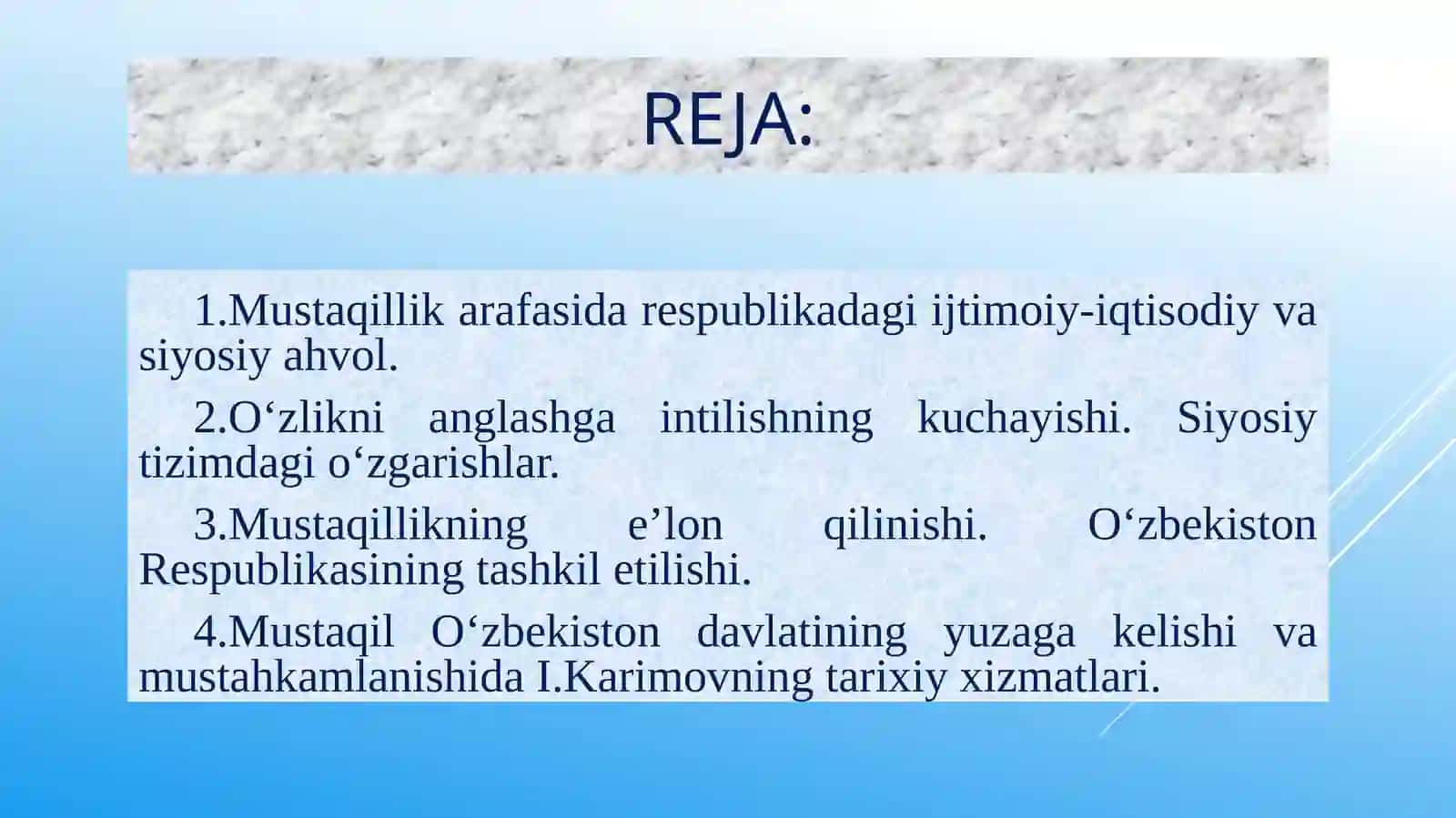 Mustaqil O‘zbekiston Respublikasining Tashkil Topishi va Uning Tarixiy Ahamiyati 2