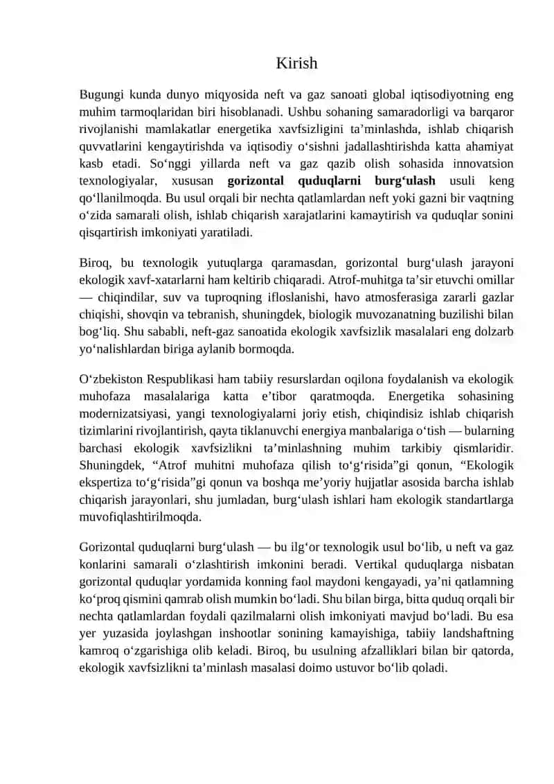 Gorizontal quduqlarni burg‘ulash texnologiyasi 2