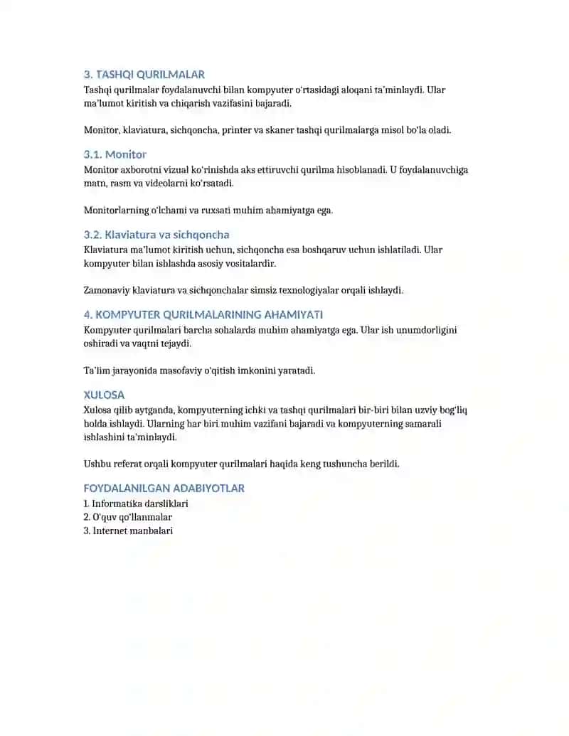 Kompyuter haqida umumiy tushuncha 2