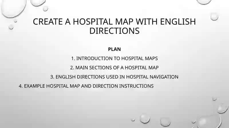 CREATE A HOSPITAL MAP WITH ENGLISH DIRECTIONS - 15 ta slaydli prezentatsiya (Mustaqil ish) 2
