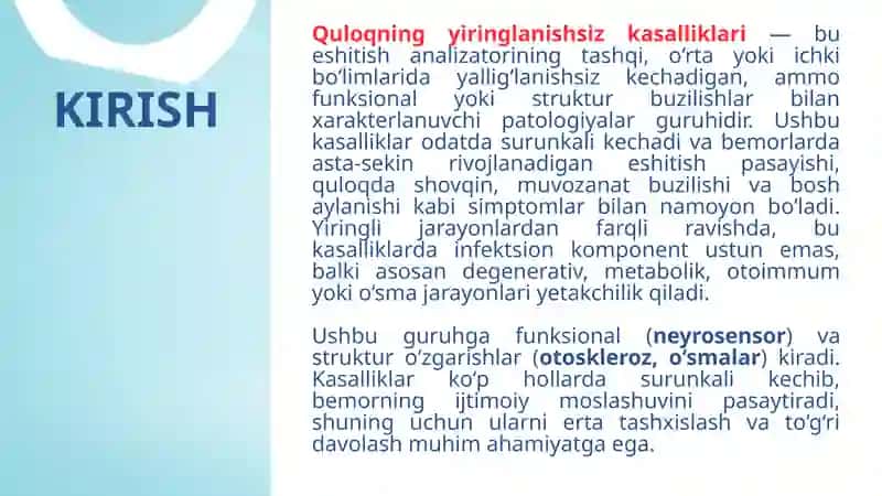 QULOQNING YIRINGSIZ KASALLIKLARI 2