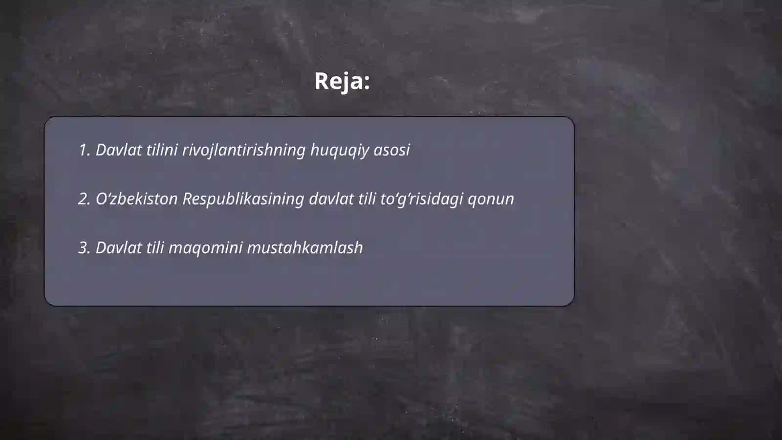 Davlat tilini rivojlantirish yólida qabul qilingan qonun hujjatlarining davlat tilida ish yuritishdagi ahamiyati 2