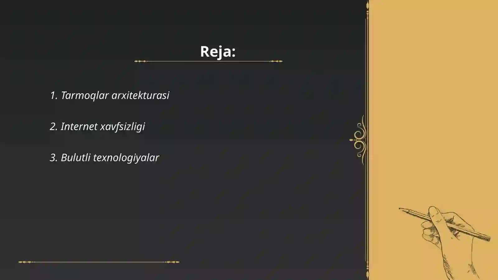 Tarmoqlar arxitekturasi 2