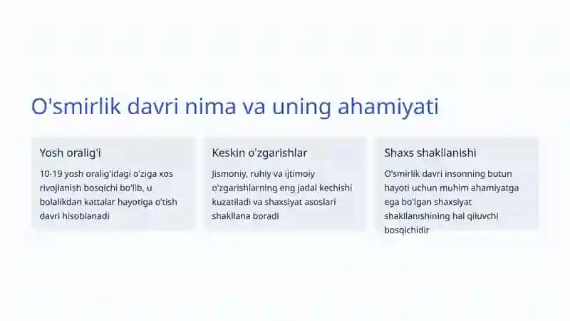 O'smirlik davrining psixologik-pedagogik xususiyatlari 2