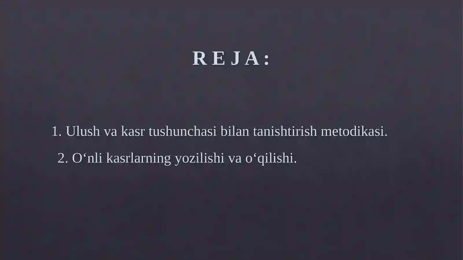 Kasr tushunchasi bilan tanishish metodikasi 2