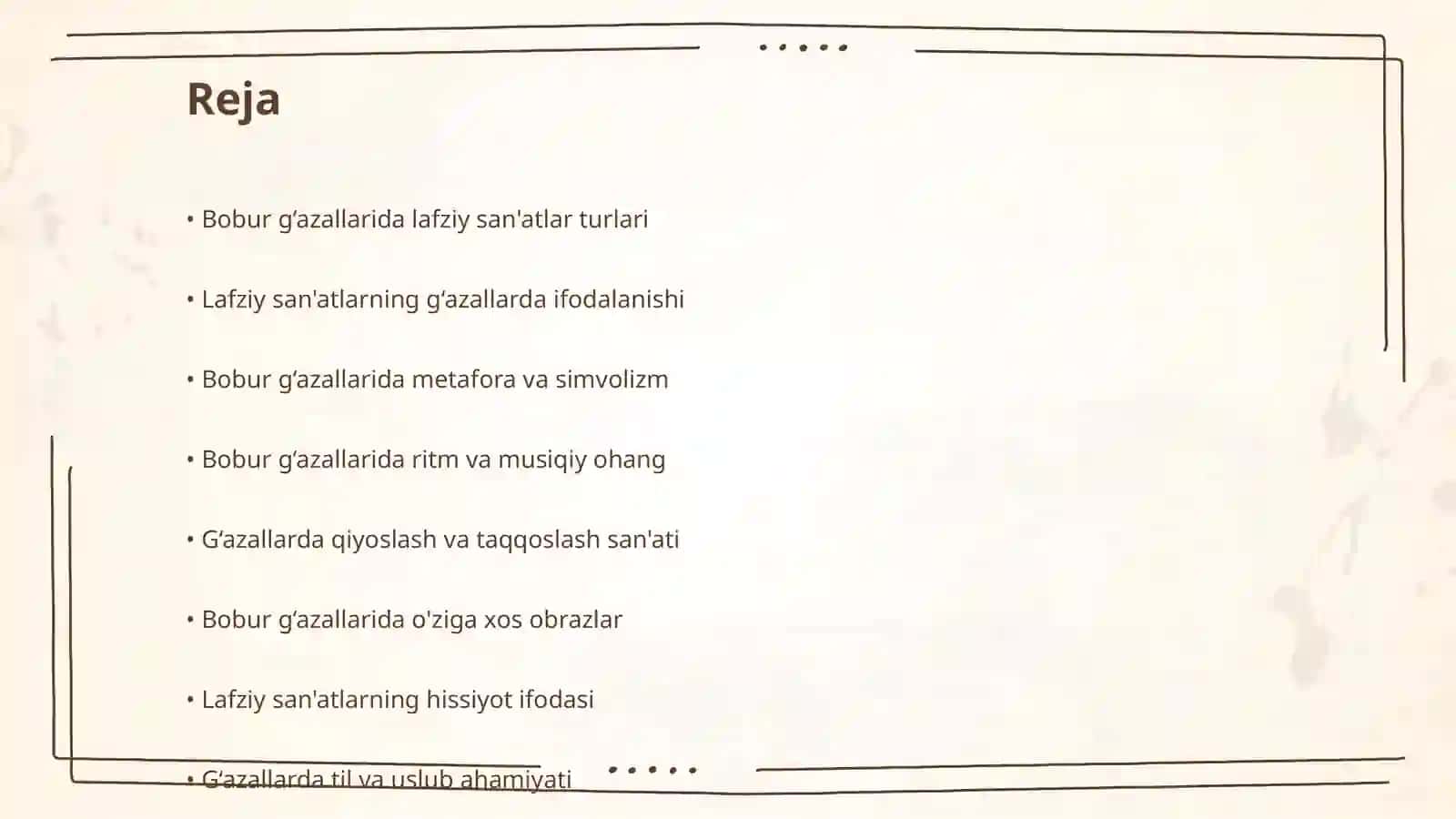 Bobur g‘azallarida lafziy san'atlarning o‘rni 2