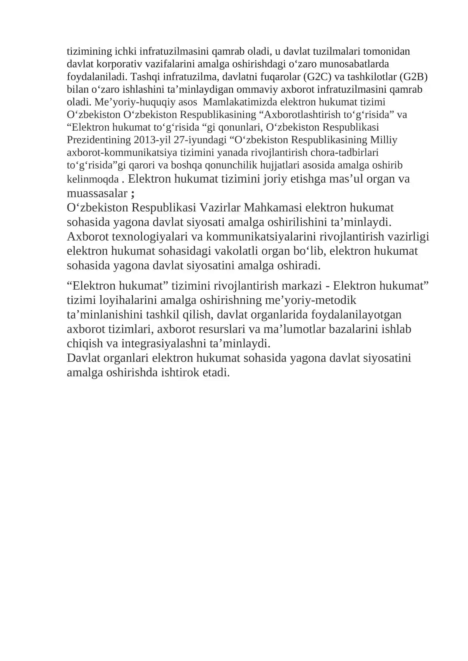 Elektron hukumatni joriy etishning jahon tajribasi 2