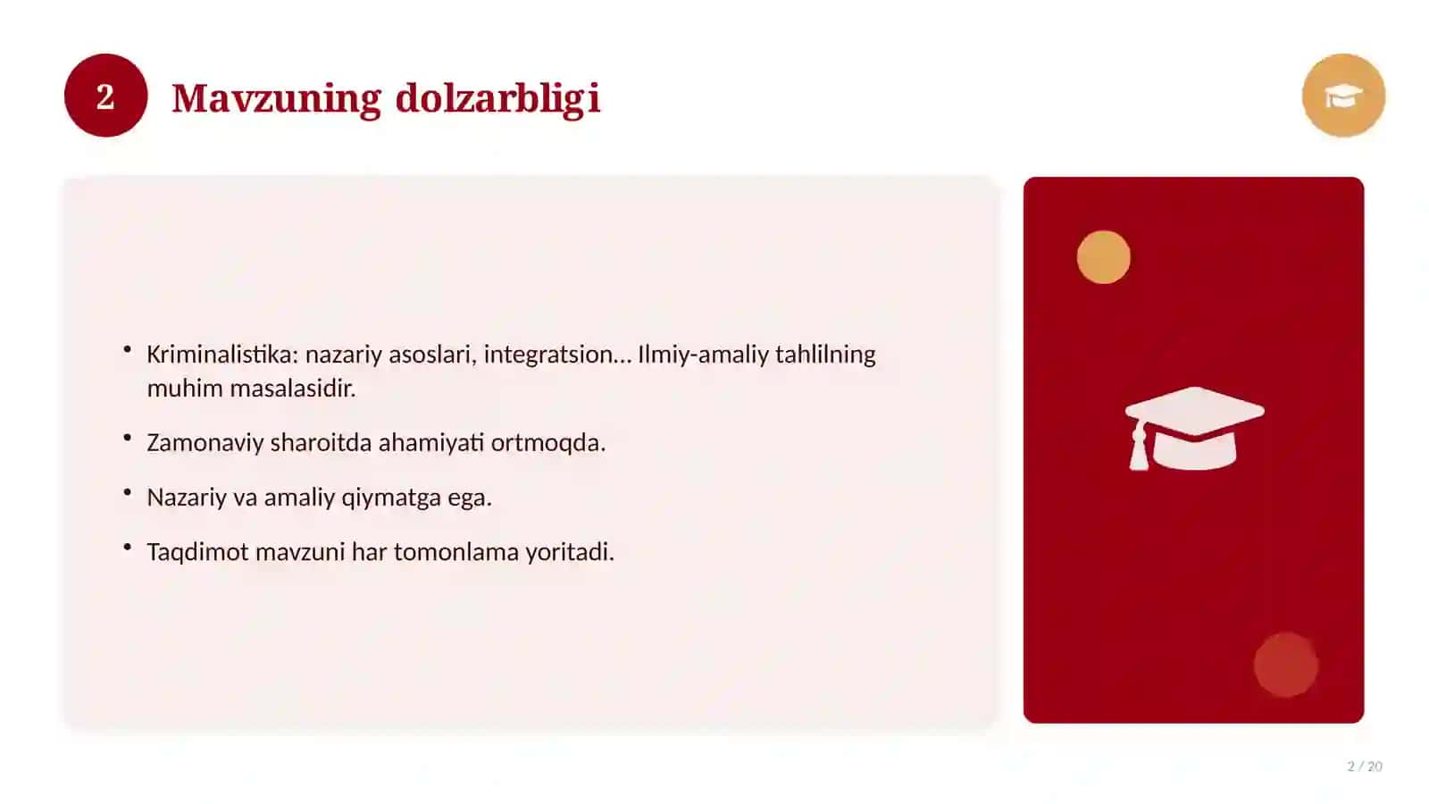Kriminalistika: nazariy asoslari, integratsion yondashuvda (Kurs ishi) 2