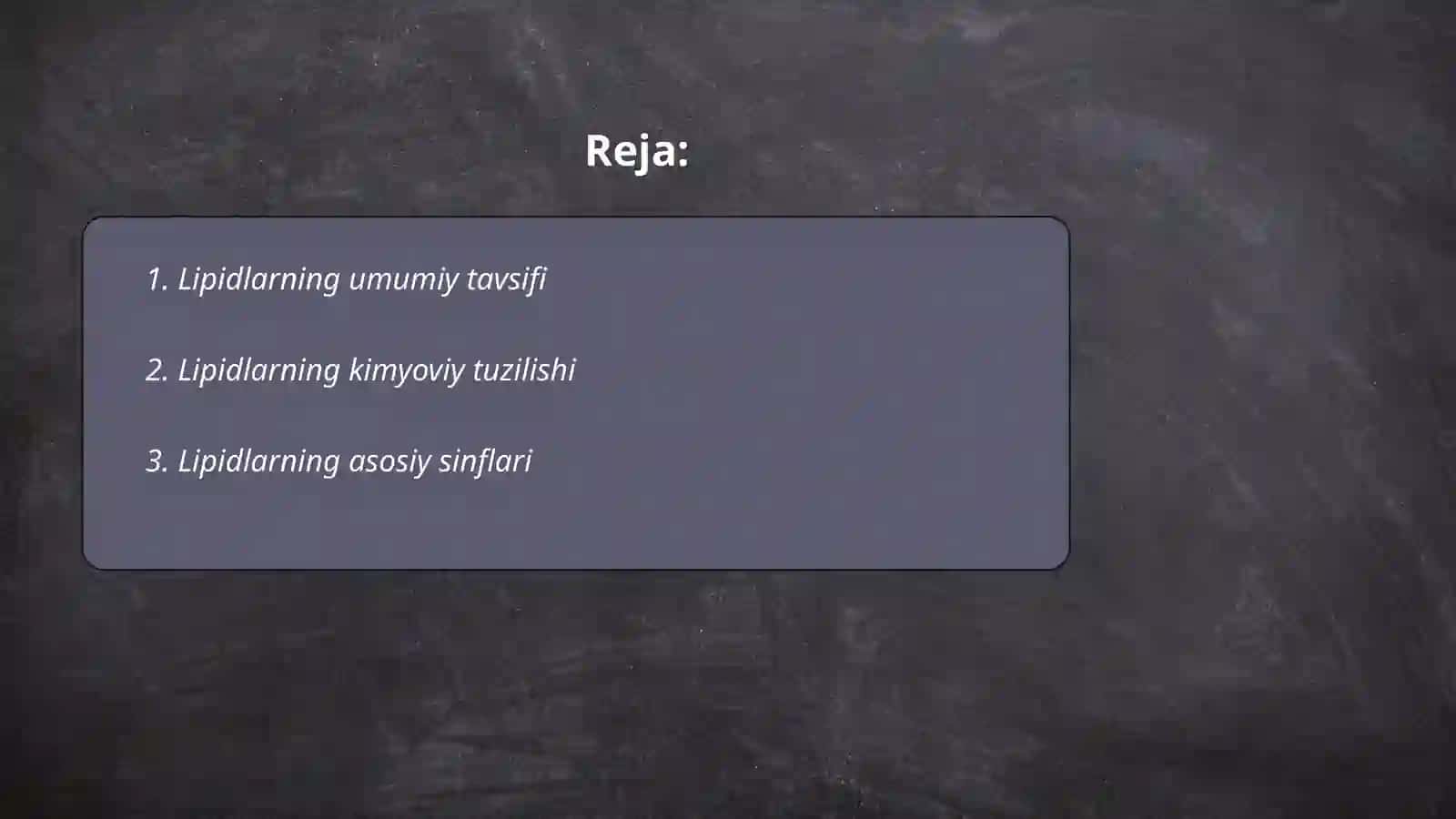 Lipidlar turlari va sinflanishi 2