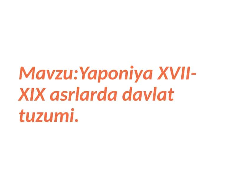 Yaponiya tarixi 2