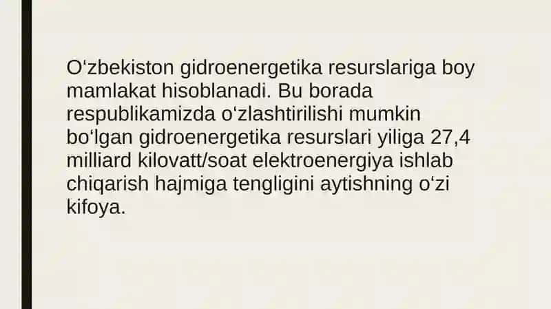 Gidroenergetika zaxiralari 2