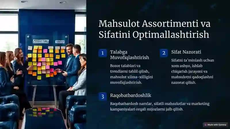 Mahsulot Assortimenti va Sifati 2