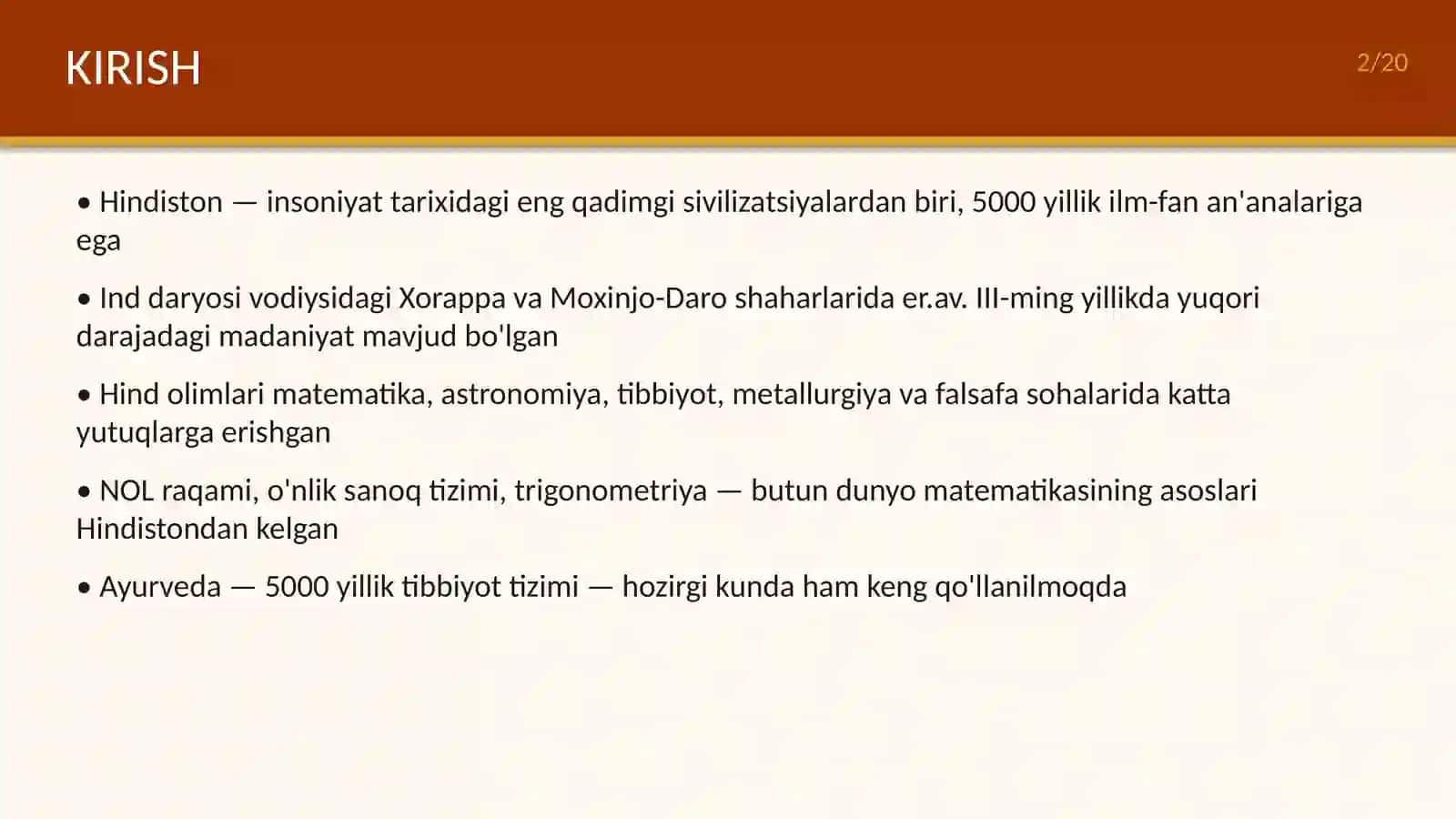 Qadimgi Hindistonda fanning rivojlanishi 2