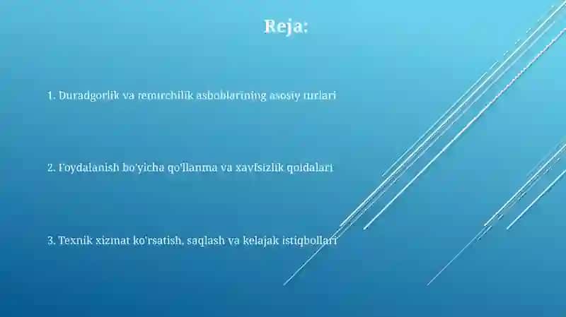 Duradgorlik va chilangarlik ish asboblari 2