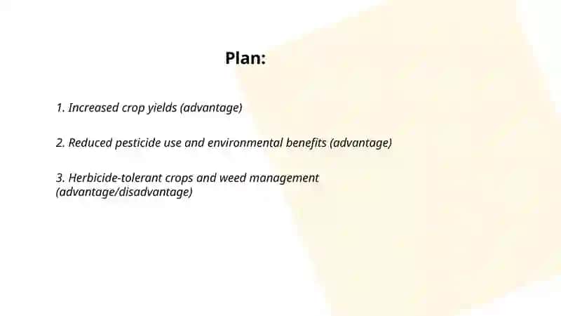 Advantages and disadvantages of GMO 2
