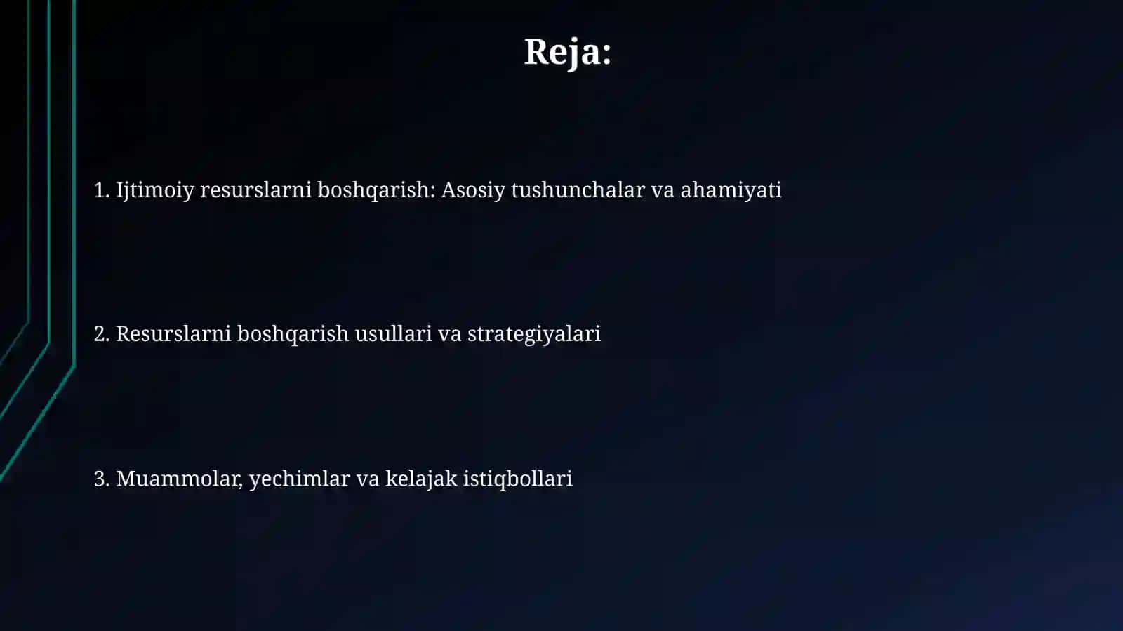 Ijtimoiy resurslar ularniboshqarishyoʻllari 2