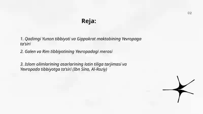 Tibbiyotning Yevropadagi rivojlanishi 2