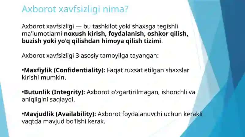 Axborot Xavfsizligi 2