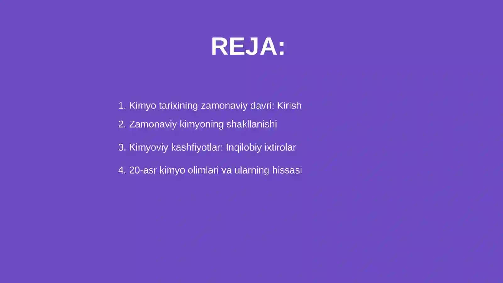 Kimyo tarixida zamonaviy davr 2