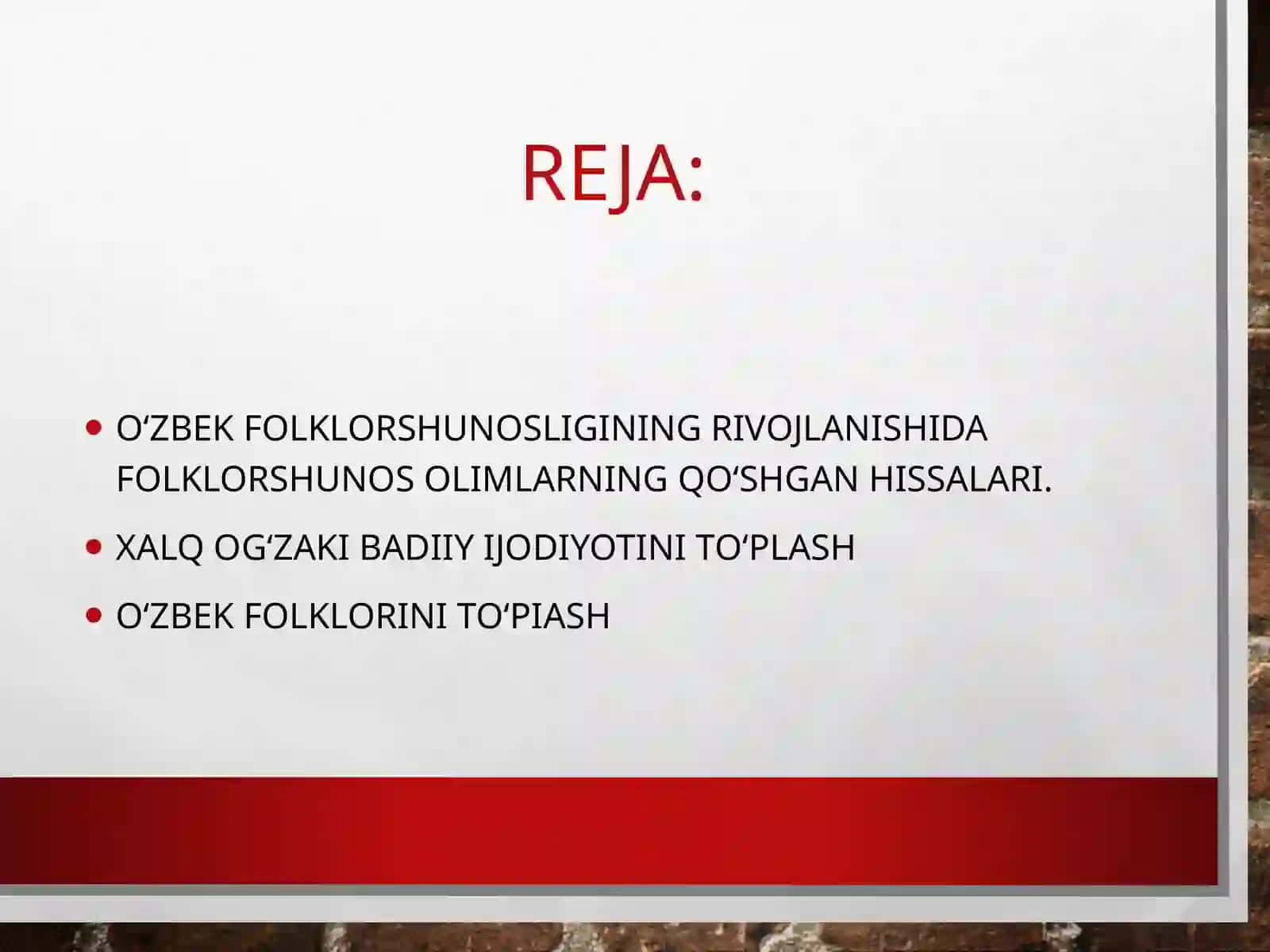 Bugungi oʻzbek folklorshunosligining rivoji 2