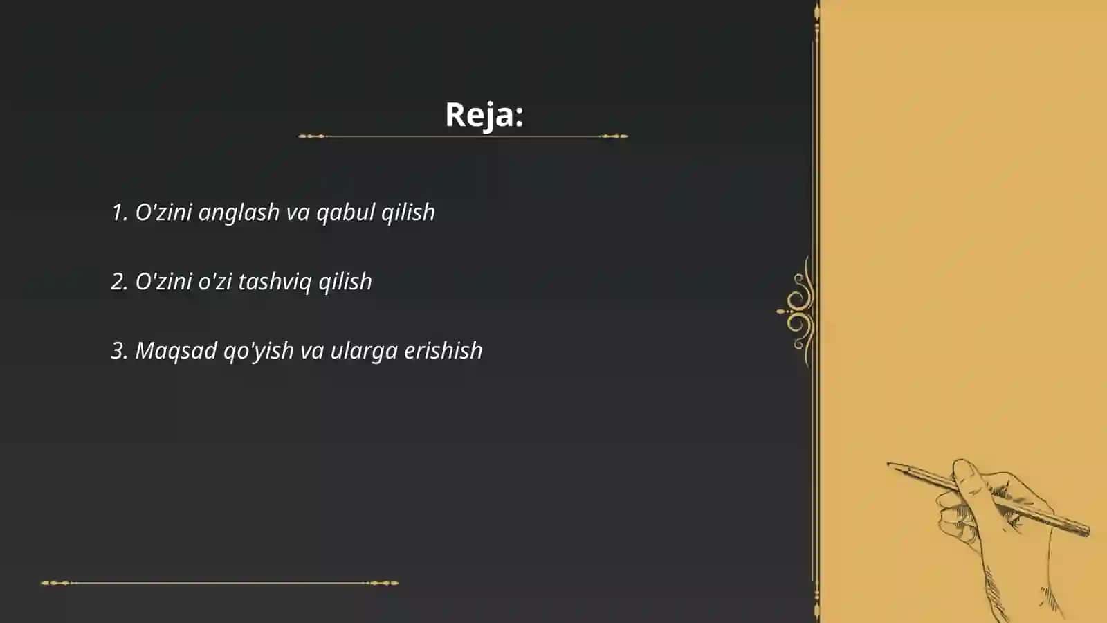 O'zini Anglash va Qabul Qilish 2