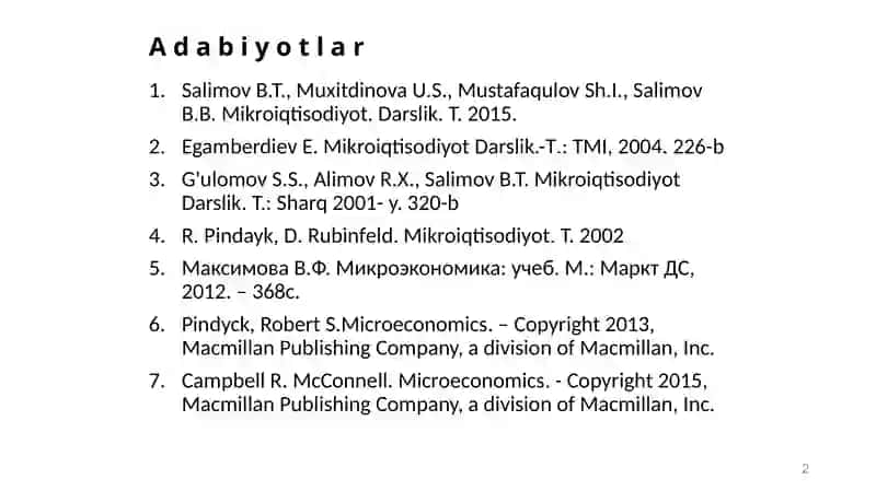 Mikroiqtisodiyot Darslik 2