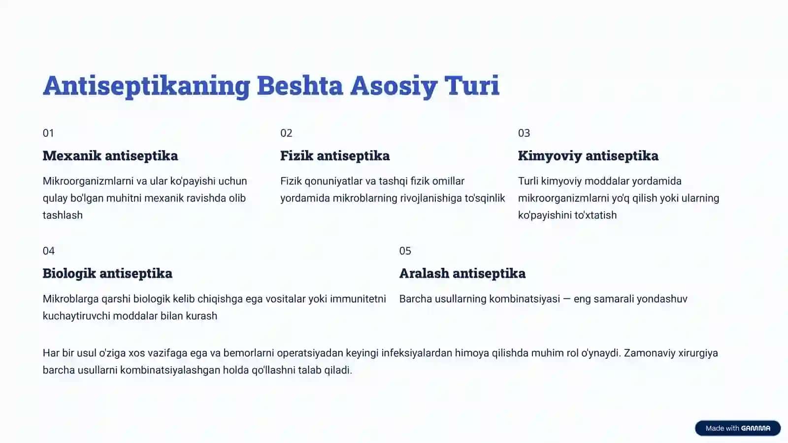 Xirurgiyada antiseptika. 2