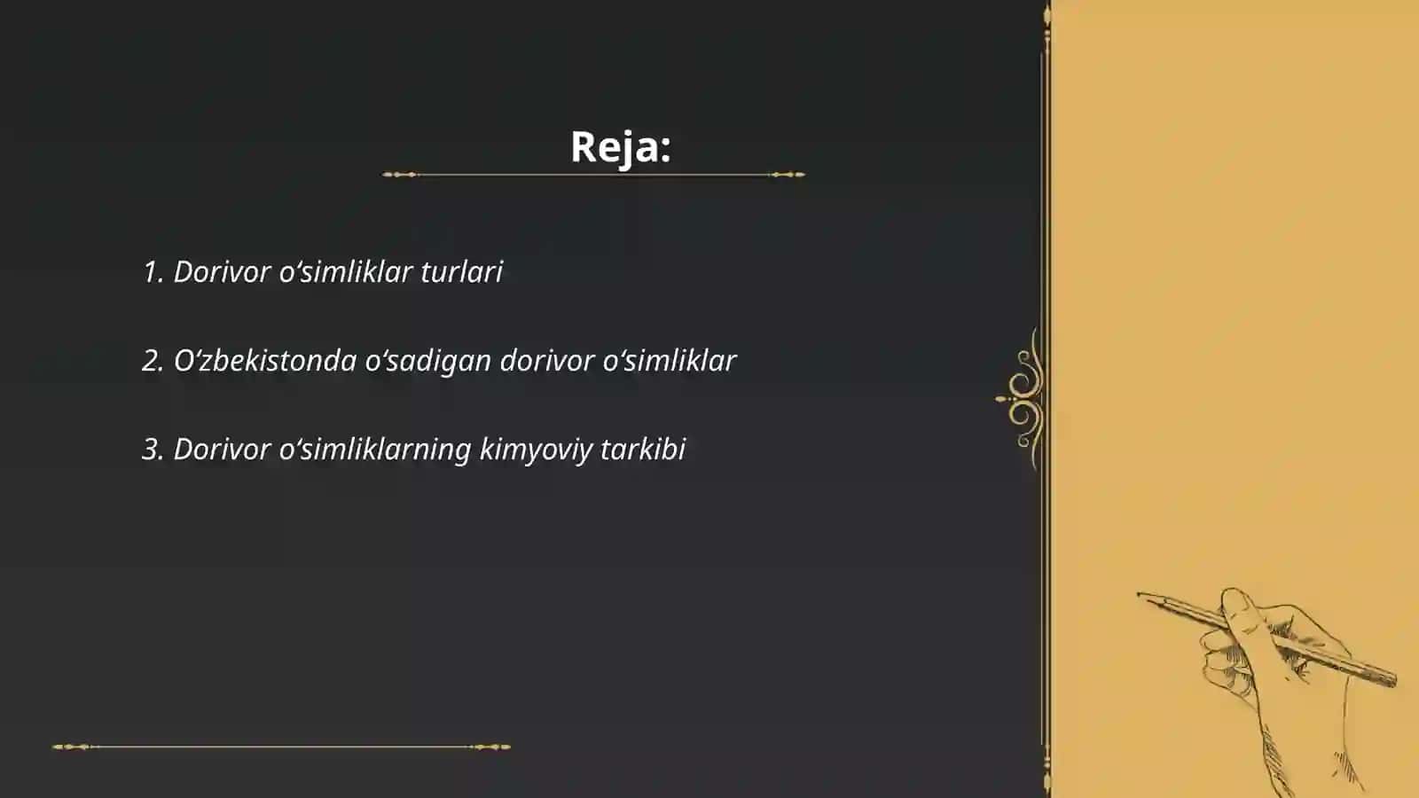 Dorivor oʻsimliklar turlari 2
