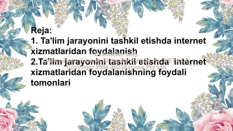 Ta'lim jarayonini tashkil etishda internet xizmatlaridan foydalanish va videokanferensiyalar 2