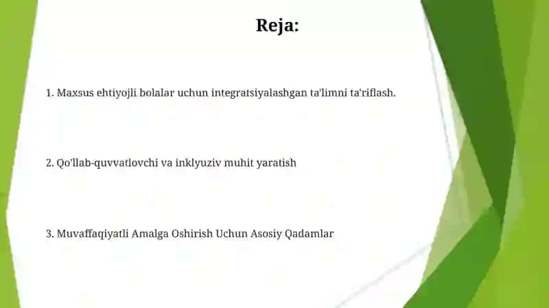 Integratsiyalashgan Ta'limning Asosiy Bosqichlari 2