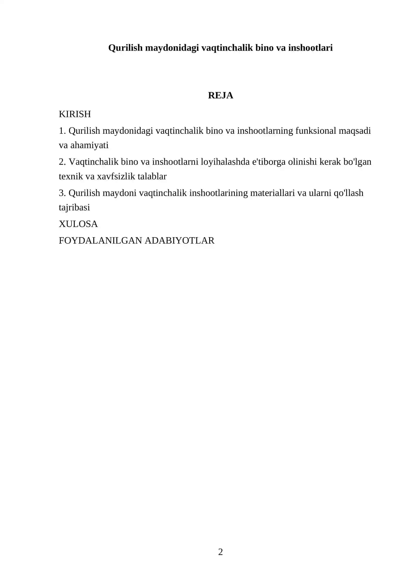 Qurilish maydonidagi vaqtinchalik bino va inshootlari 2
