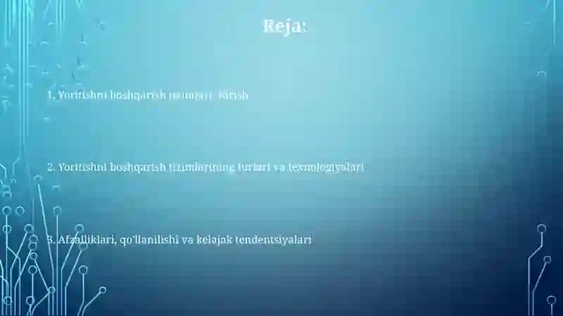 Yoritish tizimlarini boshqarish 2