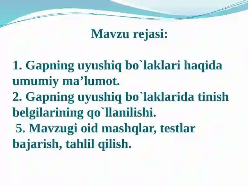 GAPNING UYUSHIQ BO‘LAKLARI 2