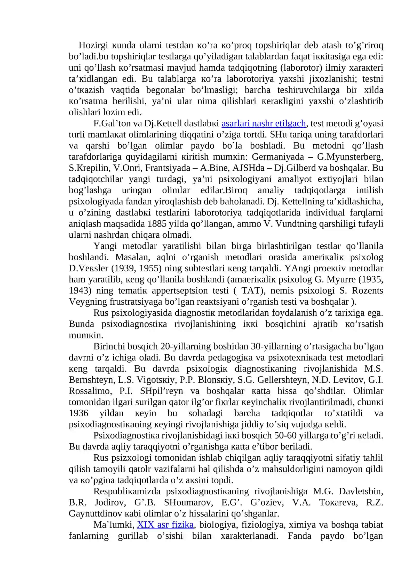Psixologiyada eksperimental fan sifatida shakllanishi 2