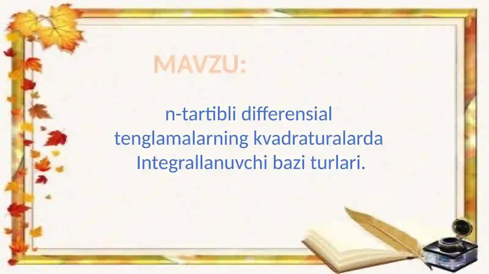 Matematika Yo'nalish 2