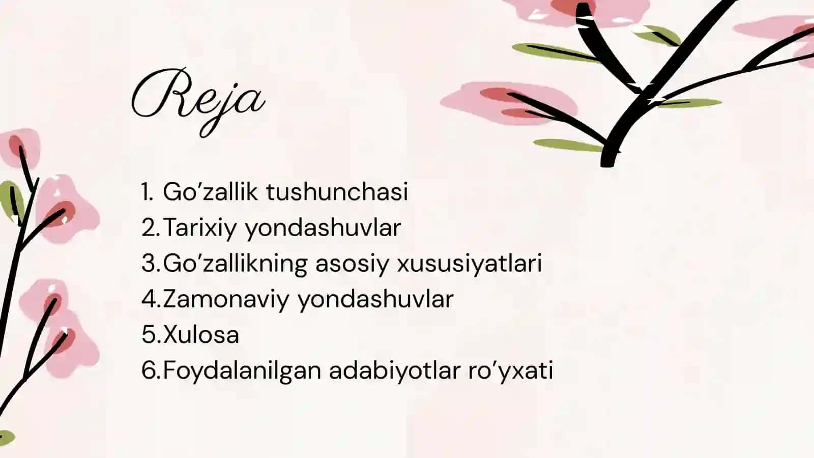 Go‘zallik tushunchasi 2