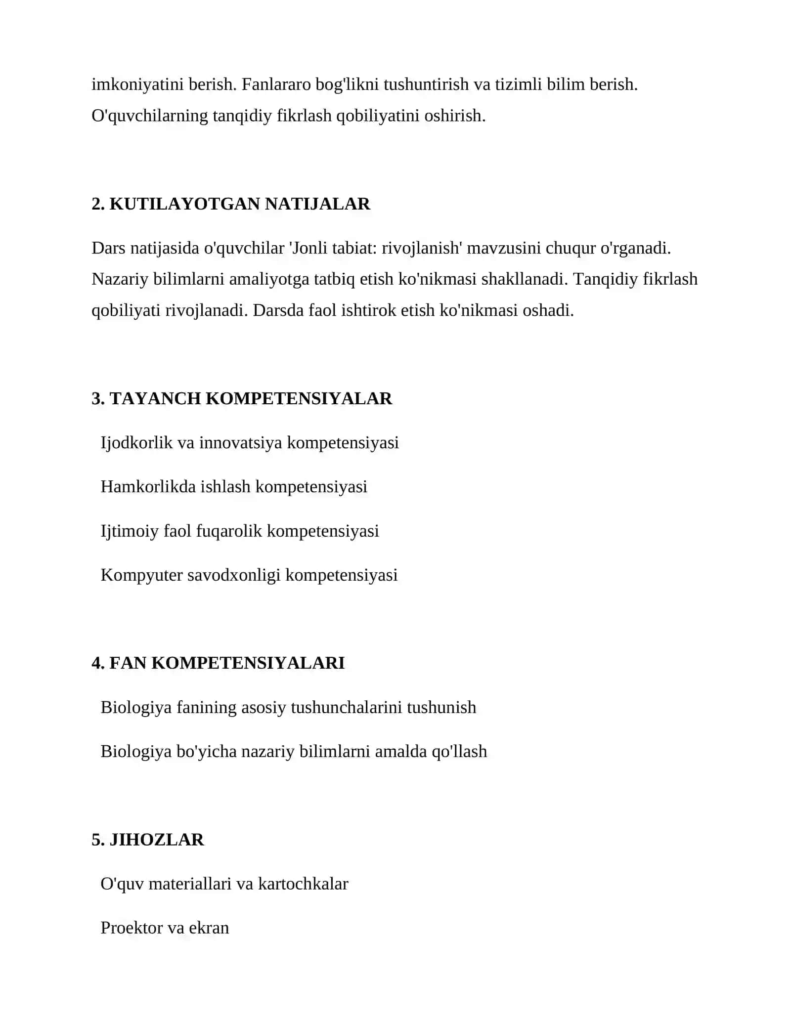 Jonli tabiat: rivojlanish 2