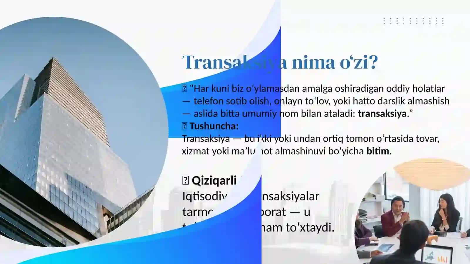 Transaksiya va uning turlari 2