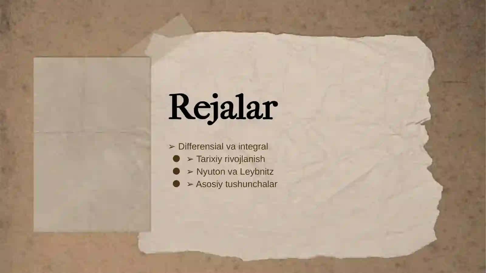 DIFFERENSIAL VA INTEGRAL HISOB TARIXI 2