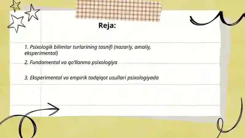 Psixologik bilimlar turlari 2