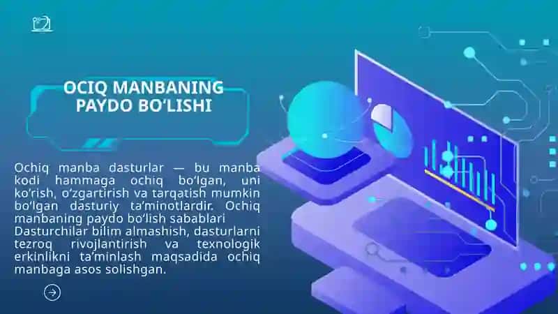 OCHIQ MANBA DASTURLARINING TARIXI 2